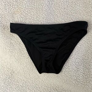 Shade & Shore Black Ribbed Swim Bottom